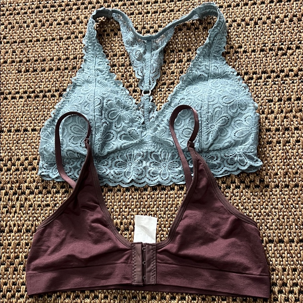 Elegant Lace Bralette and Soft Bra Set